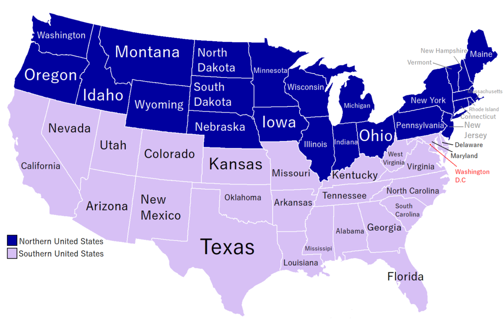 What are considered North America states?
